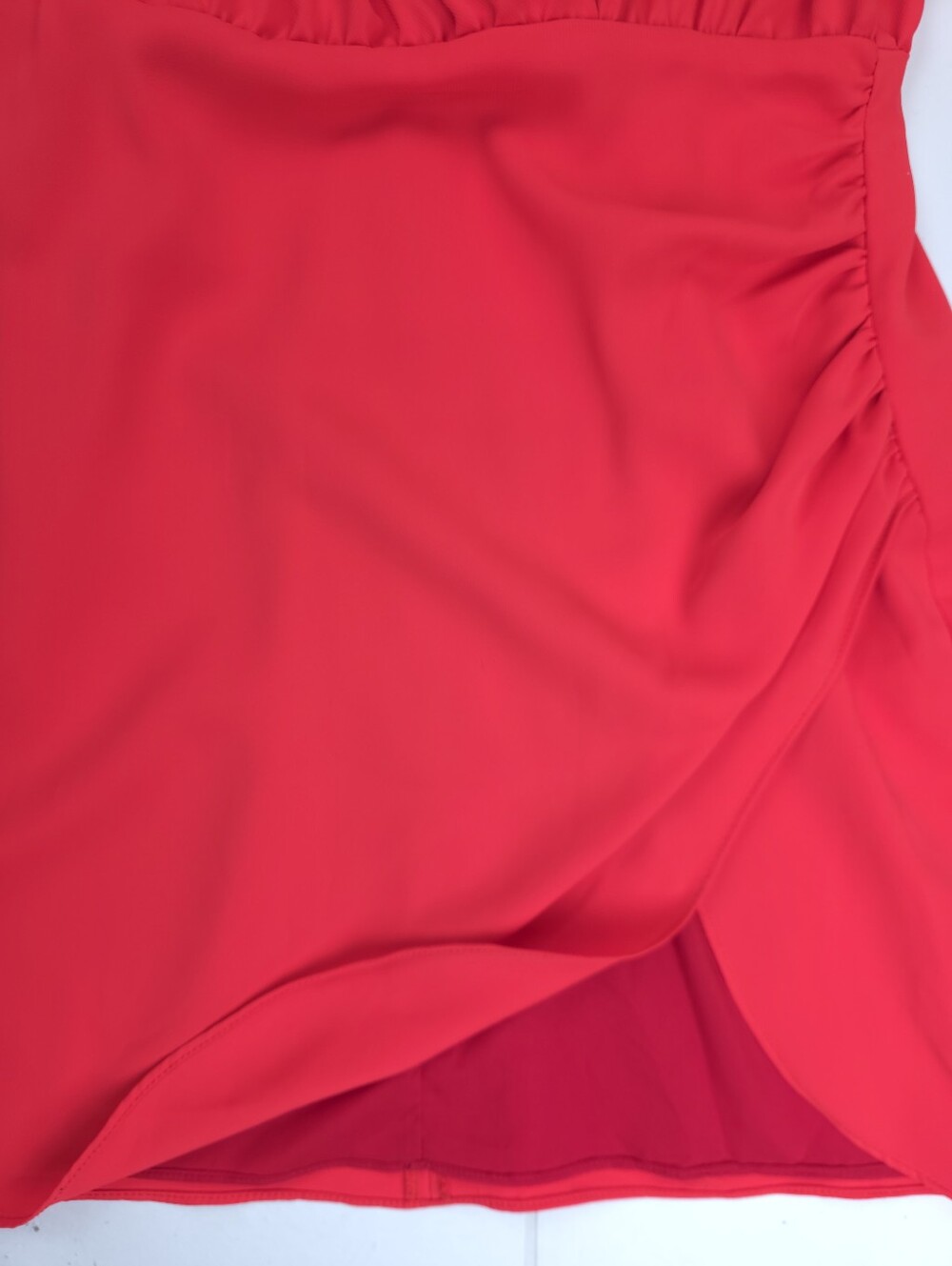 Amanda Uprichard Red Coral Dress Sz L - Picture 4 of 11